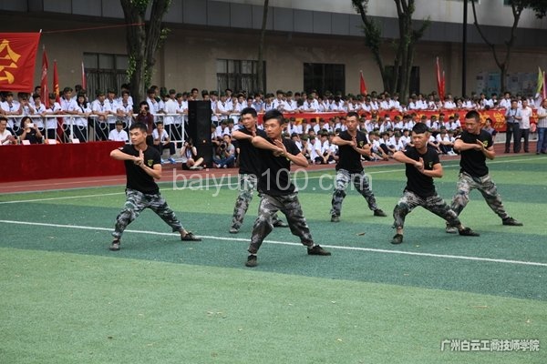 军官们进行表演