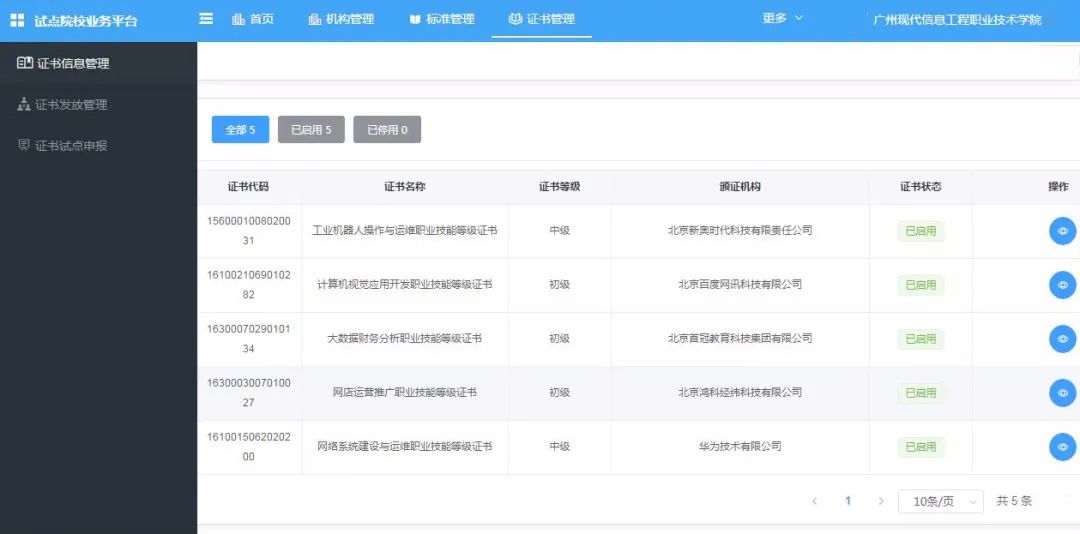 广州现代信息工程职业技术学院获批成为1+X证书制度试点院校！